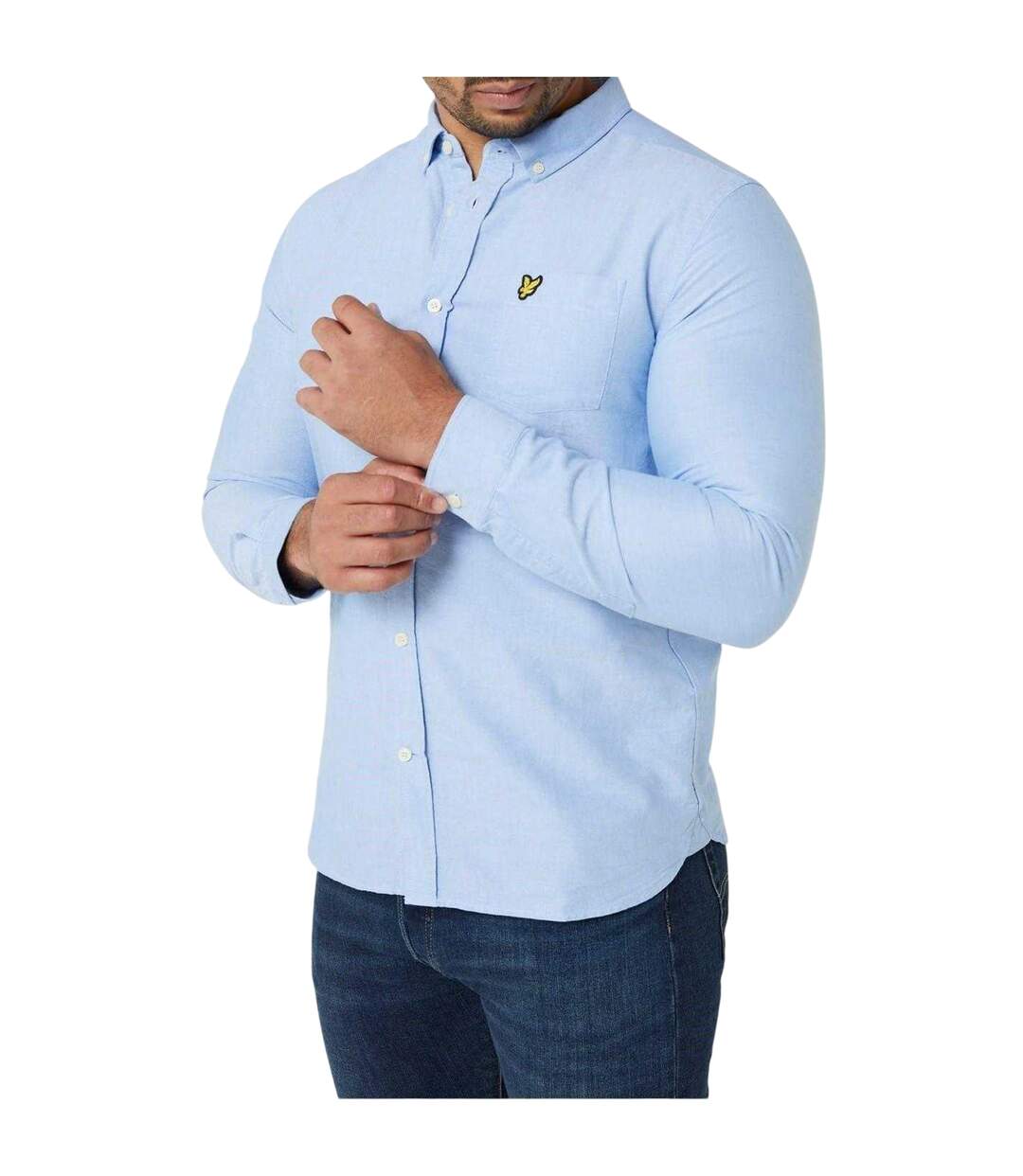 Mens Embroidered Logo Oxford Shirt Riviera Lyle & Scott-3