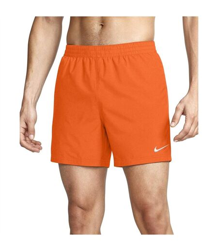 Mens Embroidered Logo Regular Swim Shorts Orange Nike