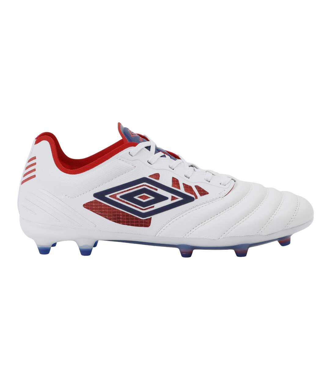 Mens tocco iv pro leather firm ground football boots blue/estate blue/rococo red Umbro-4