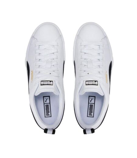 Femmes/dames Mayze Baskets En Cuir Blanc Puma