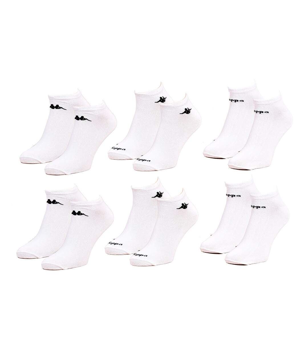 Chaussettes Femme KAPPA Socquettes Tiges courtes Pack de 6 Paires Blanches-1