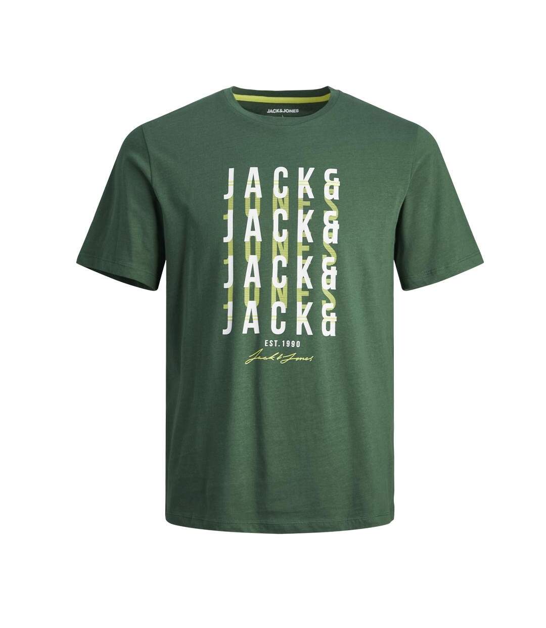 T-shirt vert homme jack & jones delvin - l-1