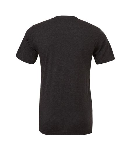 Canvas Mens Triblend Crew Neck Plain Short Sleeve T-Shirt (Charcoal Black Triblend) - UTBC2596