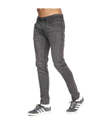 Jeans Tranfold Homme Gris Délavé À La Pierre Ponce Duck And Cover