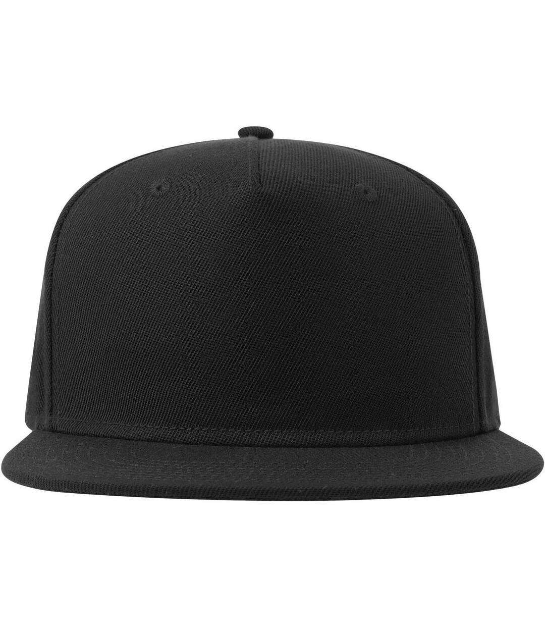 Unisex adult 5 panel snapback baseball cap black Atlantis-1