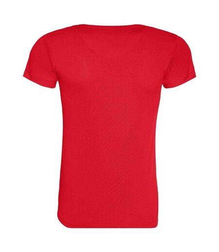 T-shirt cool femme rouge feu Awdis