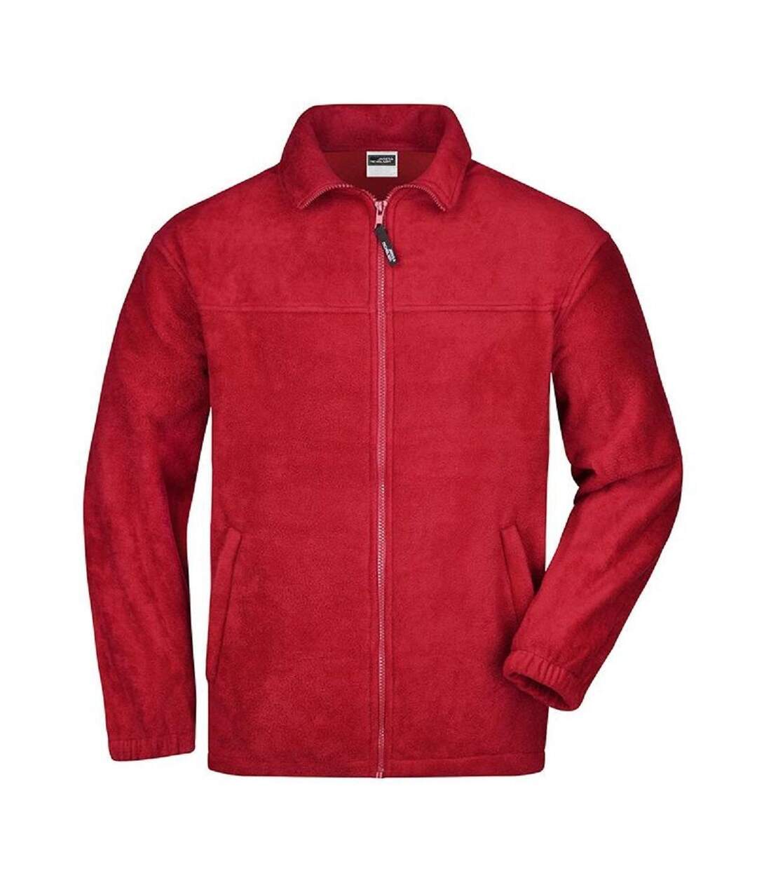 Veste polaire zippée homme - JN044 - rouge-1