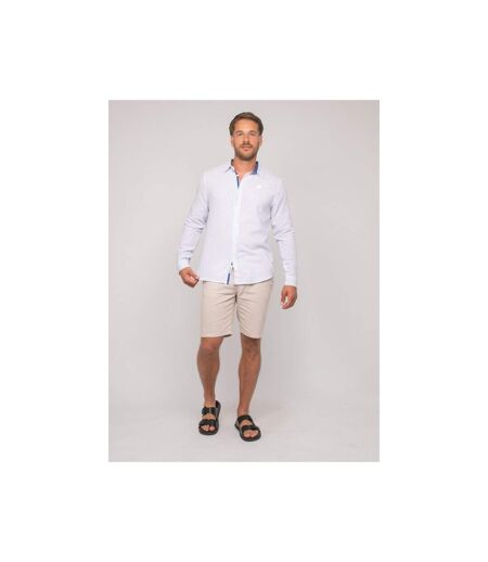 Chemise manches longues lin rayures DUPLAYA