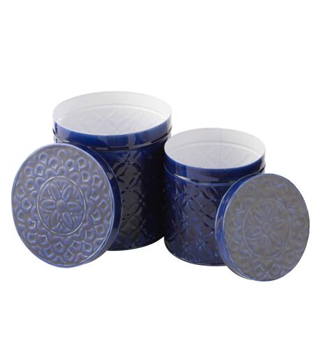 Lot de 2 Boîtes en Métal Nag 20cm Bleu