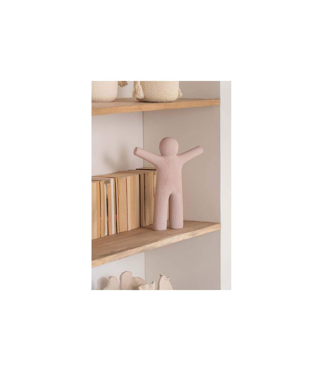 Statuette Déco P'tit Maurice Rugueux 41cm Rose-3