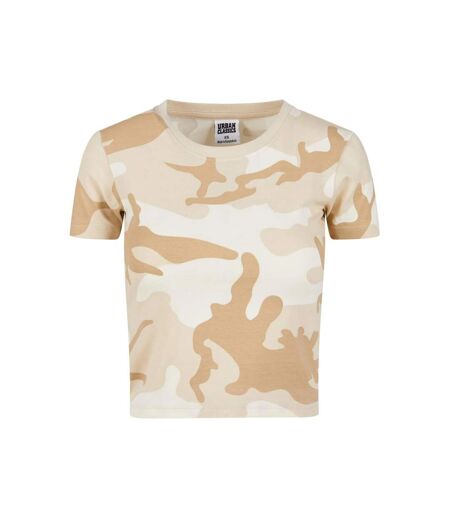 T-shirt Motif/style Camouflage Femme Sable Camouflage Urban Classics