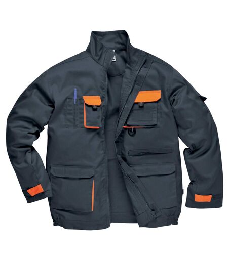 Portwest Mens Contrast Hardwearing Workwear Jacket (TX10) (Grey/Orange) (UTRW1018)