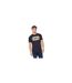 Mens Chevin T-shirt Navy Crosshatch-1