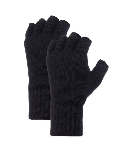 Mens Fingerless Gloves with Thermal Fleece Lining Material