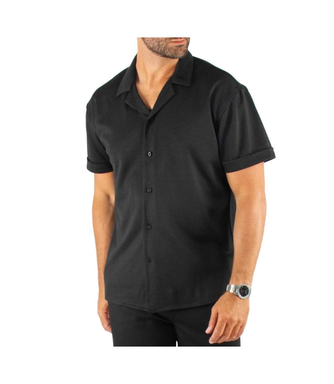 Chemise noir homme paname brothers dov-1
