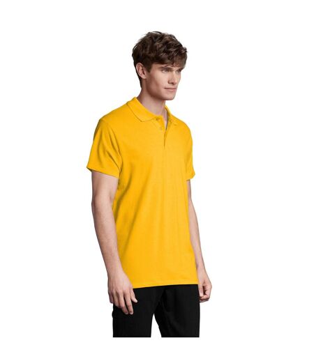 Polo Spring Homme Jaune Or SOLS