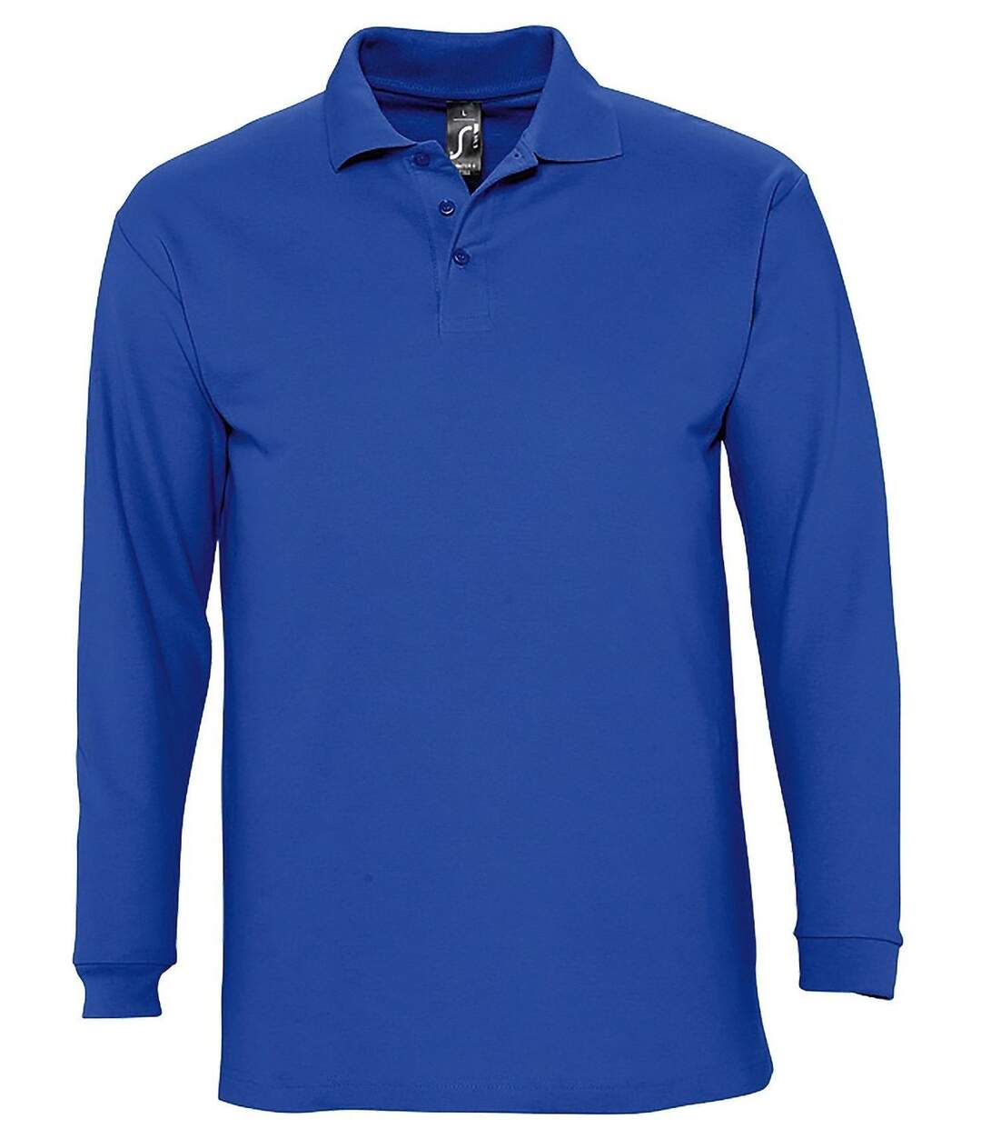 Polo manches longues - Homme - 11353 - bleu roi