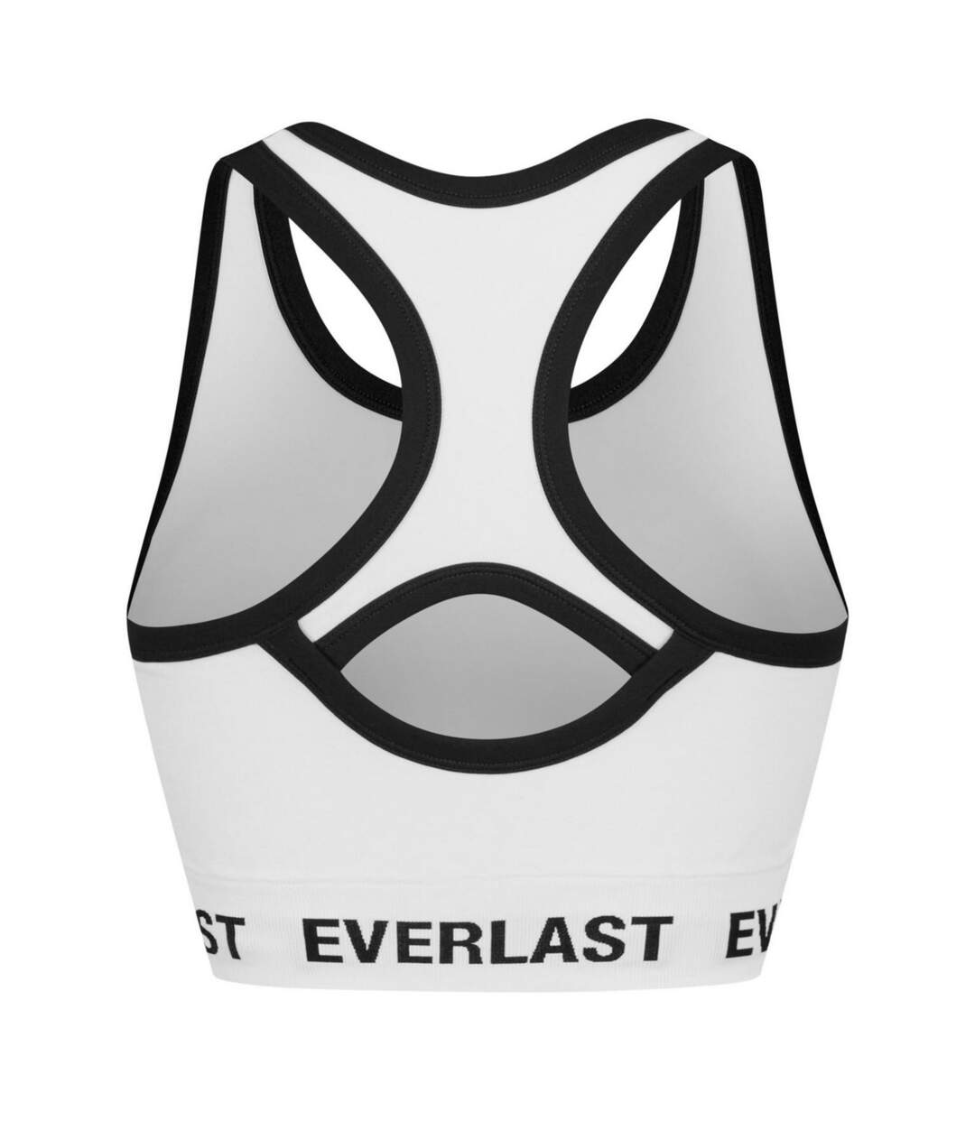 Womens/ladies Logo Cropped Sports Bra White Everlast-3