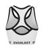 Womens/ladies Logo Cropped Sports Bra White Everlast-3