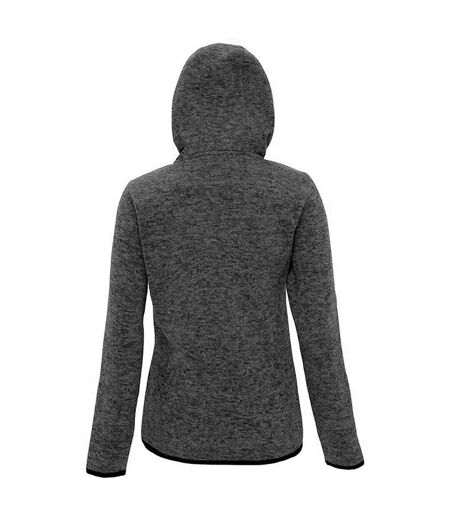 Tri Dri Mens Melange Knit Fleece Jacket (Charcoal/Black Fleck)