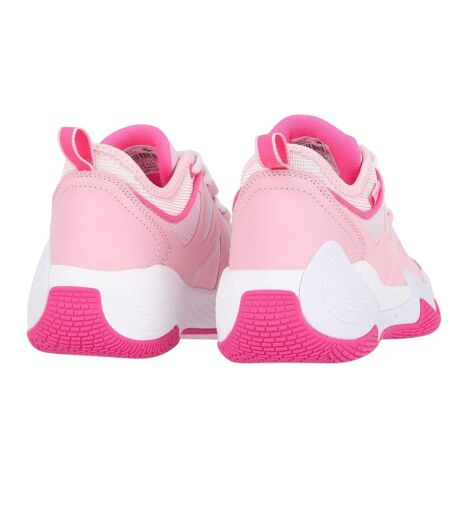 Womens/ladies Mesh Basketball Trainers Pink White Everlast