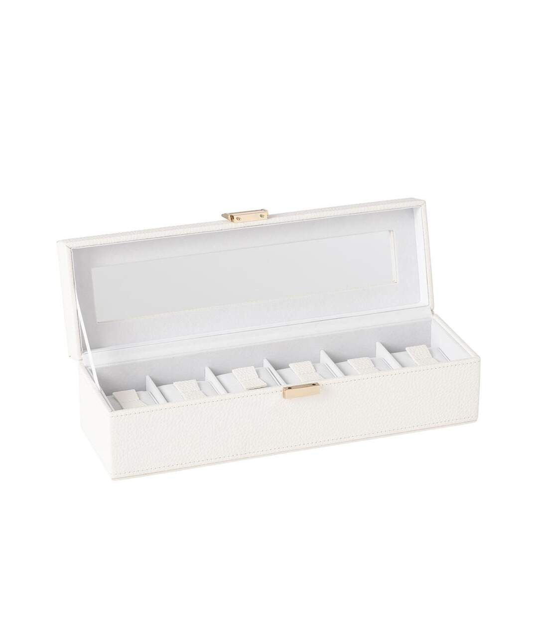 Boîte à Montres 6 Compartiments Ericka 34cm Blanc-2