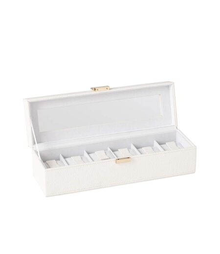 Boîte à Montres 6 Compartiments Ericka 34cm Blanc