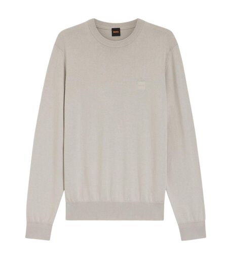 Mens Kanovano Crew Neck Jumper Grey Boss