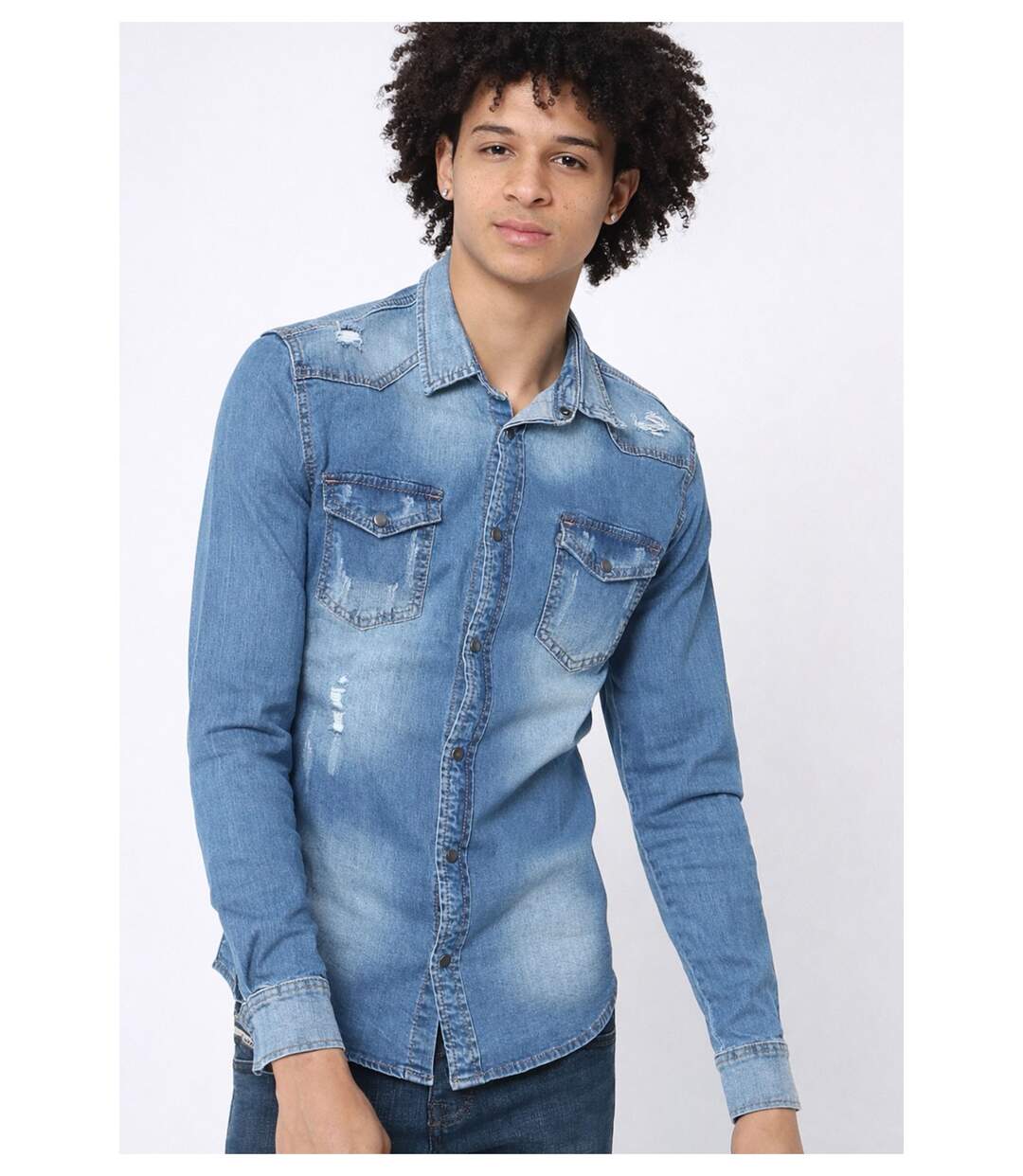 Chemise en jeans Slim Fit-1
