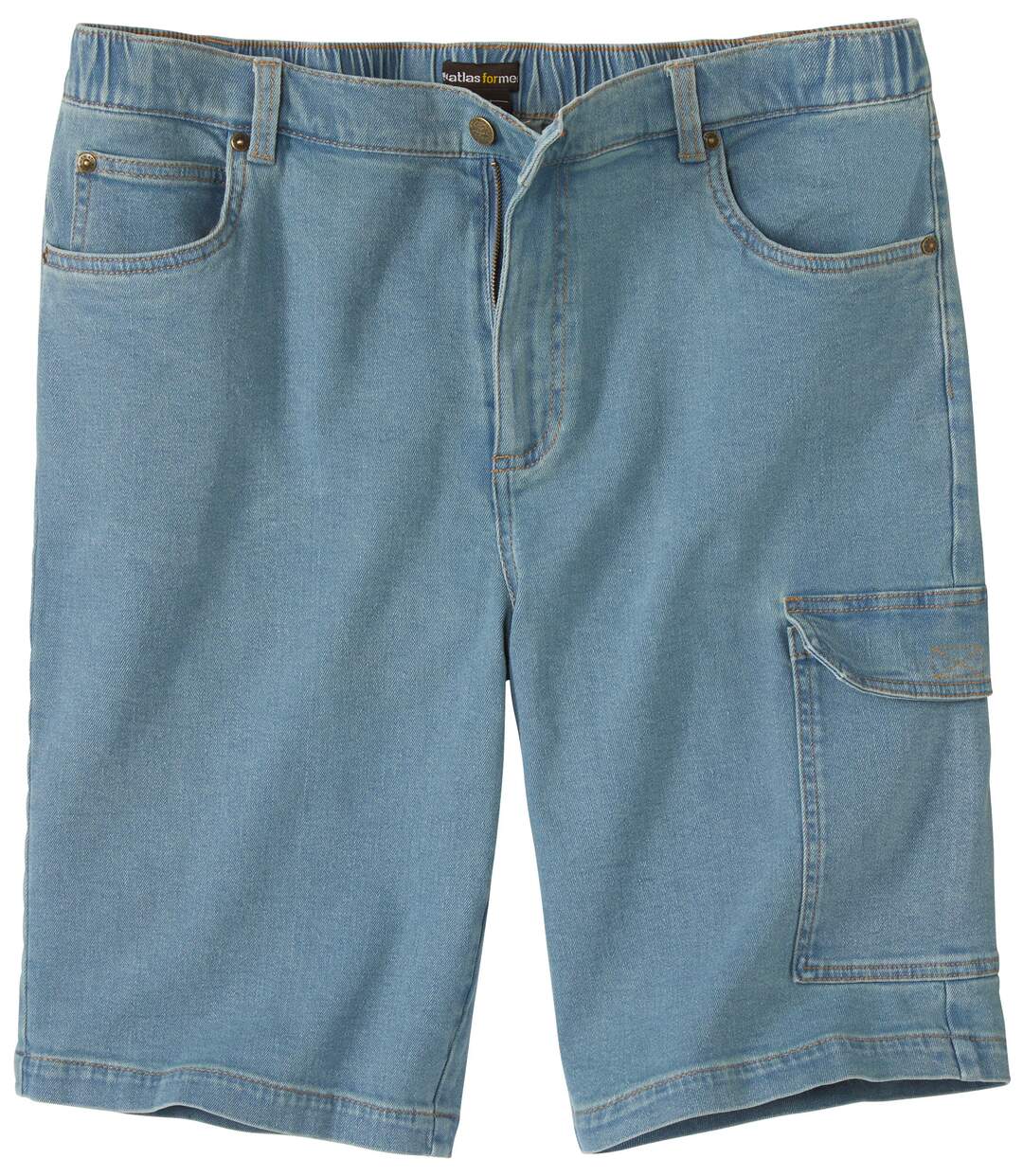 Cargo-Bermuda aus Stretch-Denim