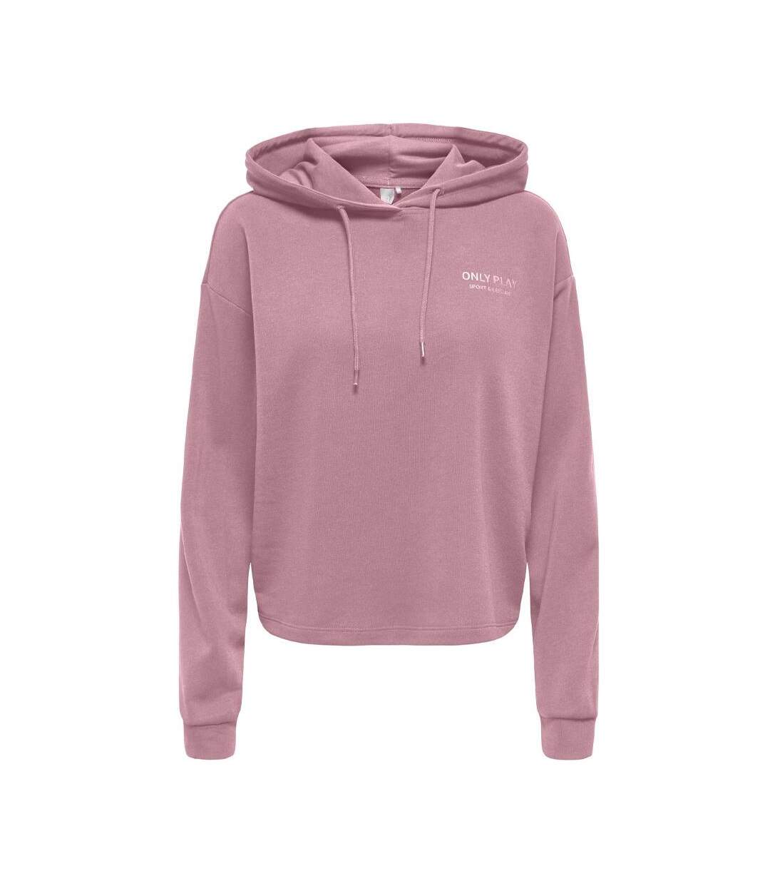 Sweat à capuche rose femme  only play life-1