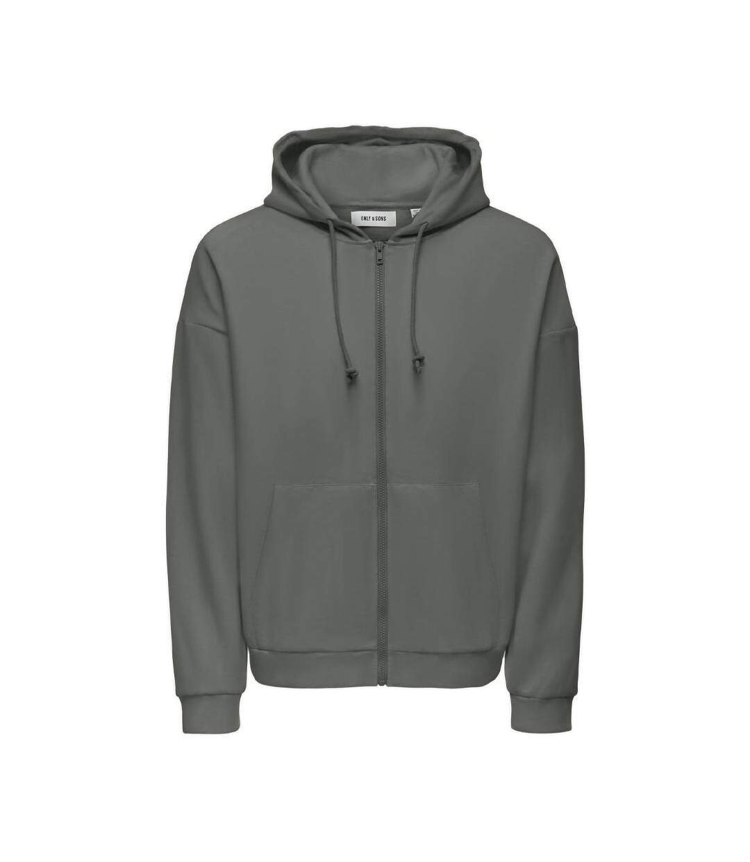 Sweat zippé kaki homme only & sons chase - l-1