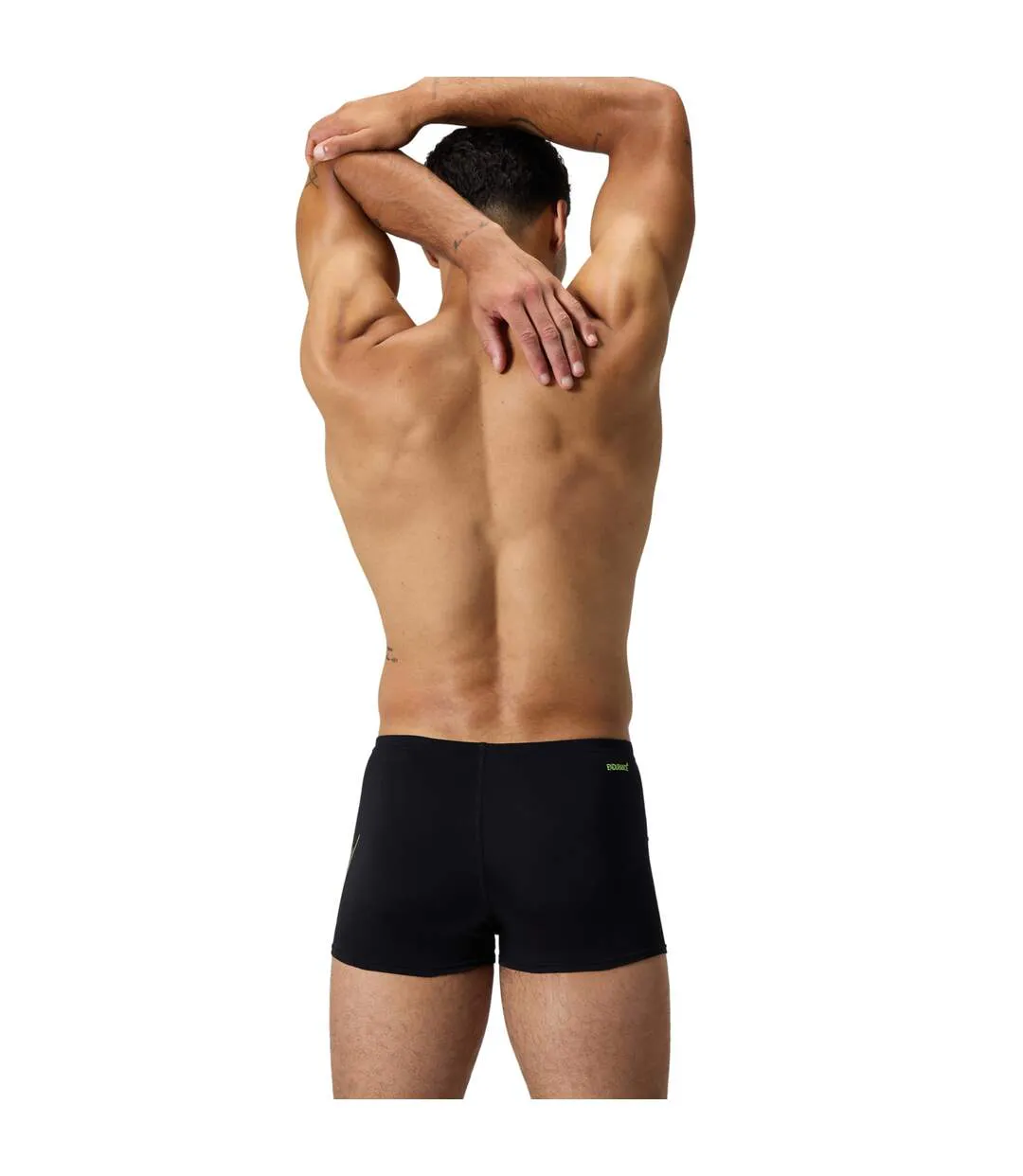 Mens Hyperboom Placement Swim Shorts Black Yellow Speedo-3