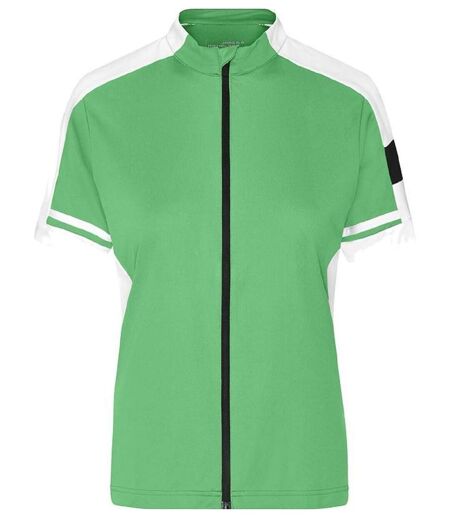 maillot cycliste zippé FEMME JN453 - vert