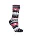 Ladies Fairisle Nordic Winter Non Slip Thermal Slipper Socks-1