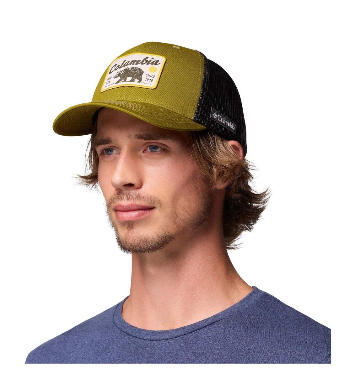 Casquette Trucker Motif/style Logo Homme Vert Kaki Foncé Columbia-1
