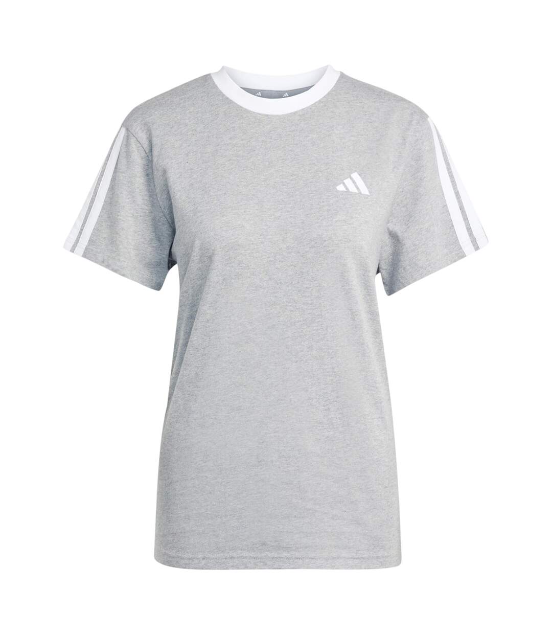 T-shirt Motif/style 3 Rayures Essentials Femme Gris Moyen Adidas-2