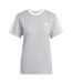 T-shirt Motif/style 3 Rayures Essentials Femme Gris Moyen Adidas-2