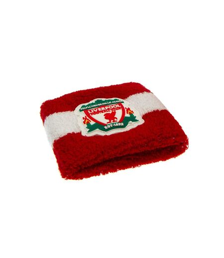 Liverpool FC Unisex Adult Crest Cotton Wristband (Pack of 2) (Red/White) (One Size) - UTBS3696