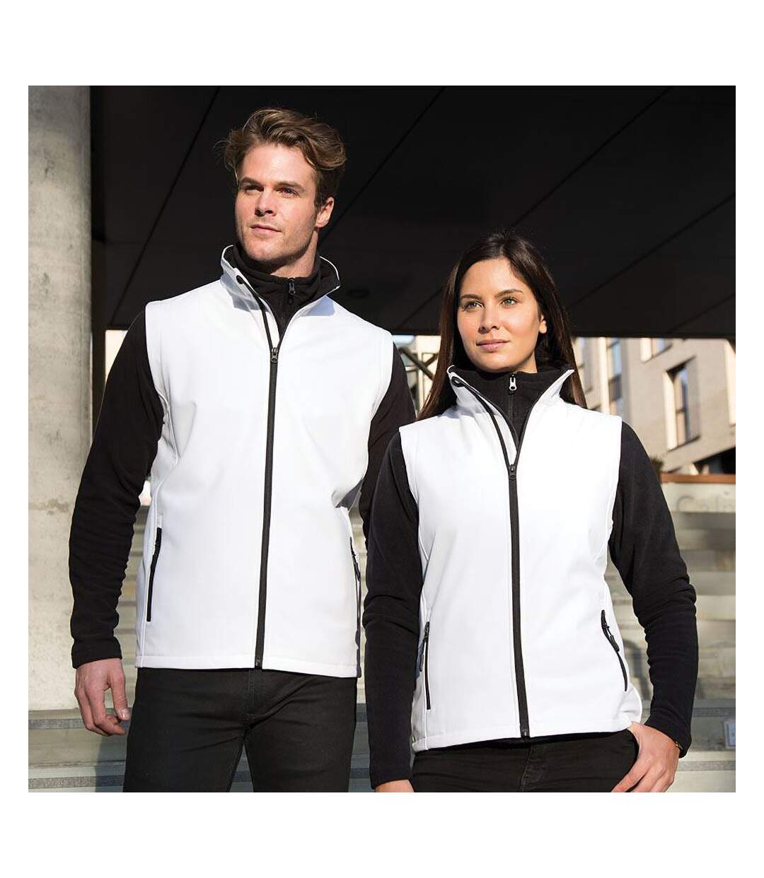 Veste softshell sans manches femme blanc/noir Result-4