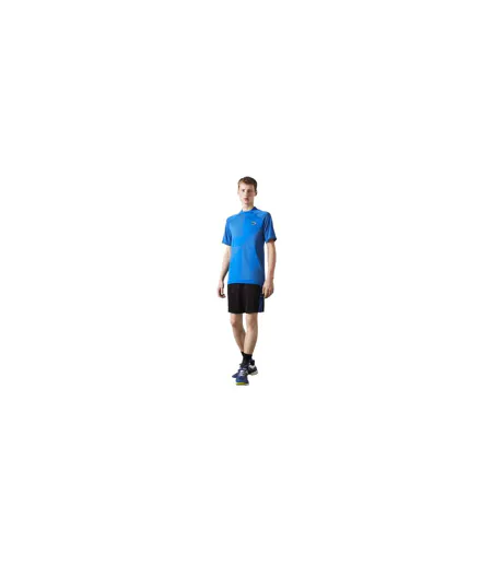 Mens Geometric Pattern Ultra Dry Polo Shirt Blue Lacoste