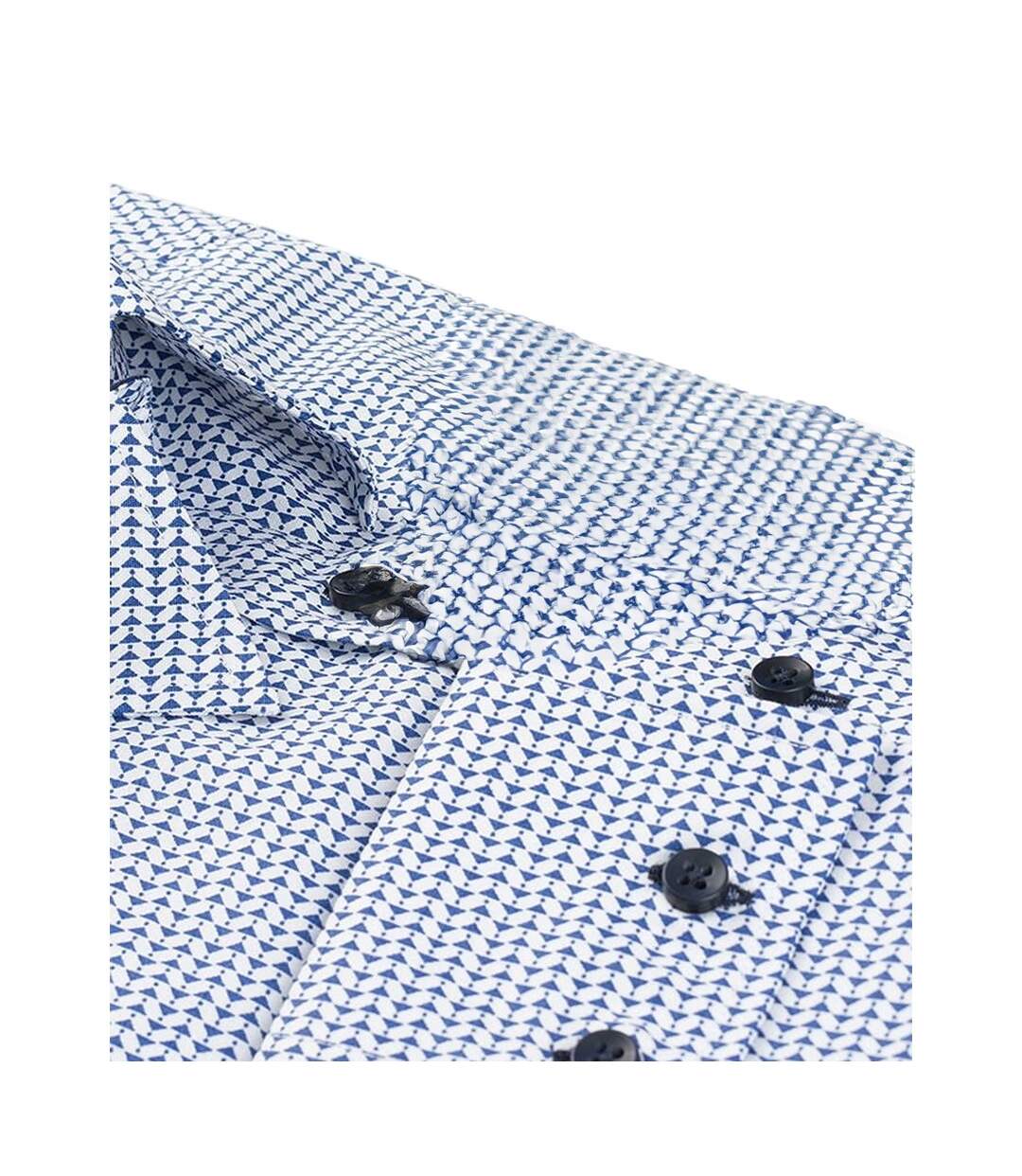 Chemisier Marocco Femme Bleu Marine Blanc Di Selentino-2
