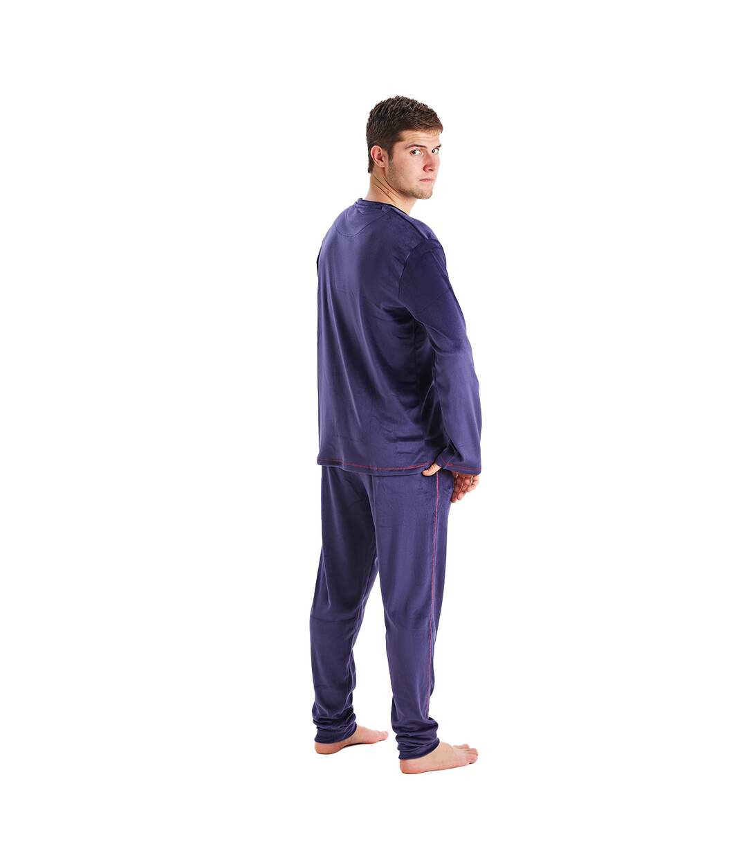 Long sleeve velvet pajamas MUEP0250 men-3