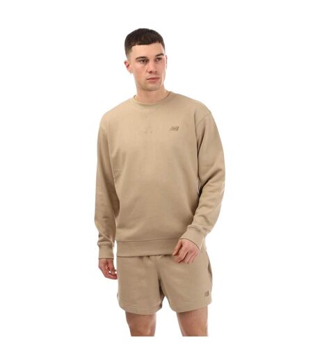 Mens French Terry Crew Neck Sweatshirt Stone New Balance
