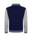 Unisex varsity jacket oxford navy/heather grey Awdis