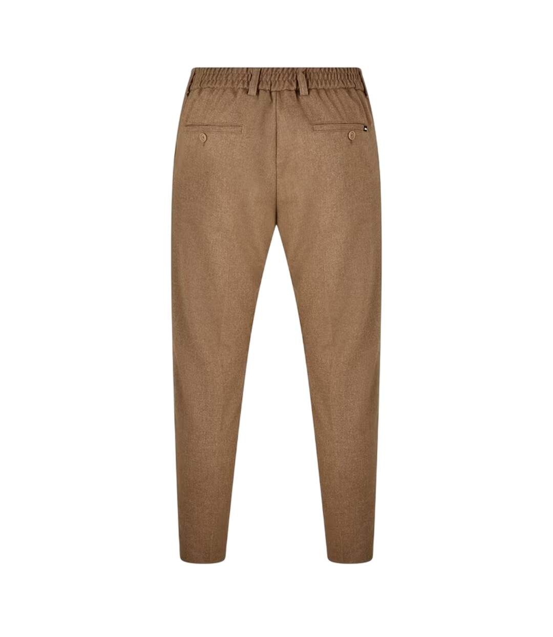 Mens Genius Virgin Wool Regular Trousers Medium Beige Boss-3