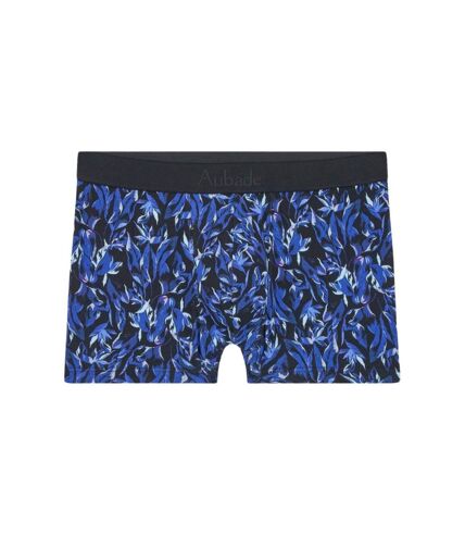 AUBADEMEN Boxer Homme Coton Modal FLEB Bleu