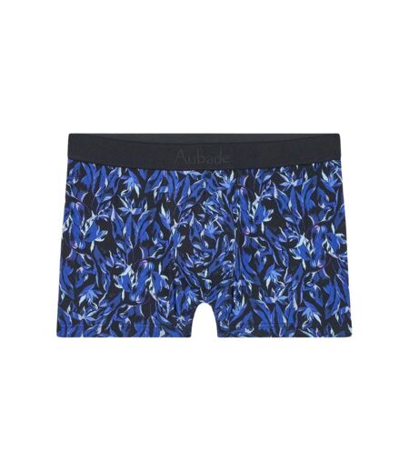 AUBADEMEN Boxer Homme Coton Modal FLEB Bleu