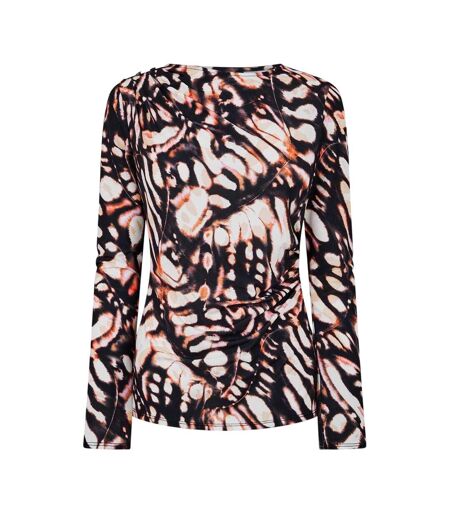 Blouse Motif/style Papillon Femme Vert Jaune Pâle Biba