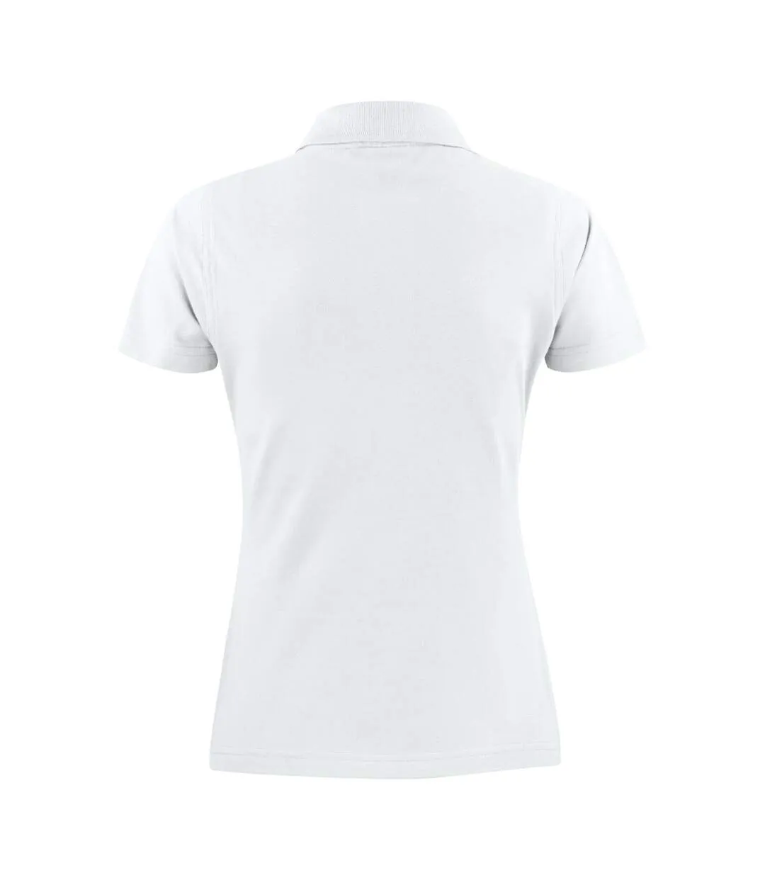 Womens/ladies Surf Light Melange Polo Shirt White Printer-3